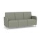 Lesro Siena Lounge Reception 3 Seat Tandem Seating No Center Arms, Brushed Steel, OH Eucalyptus Upholstery SN3101 - alternate 1